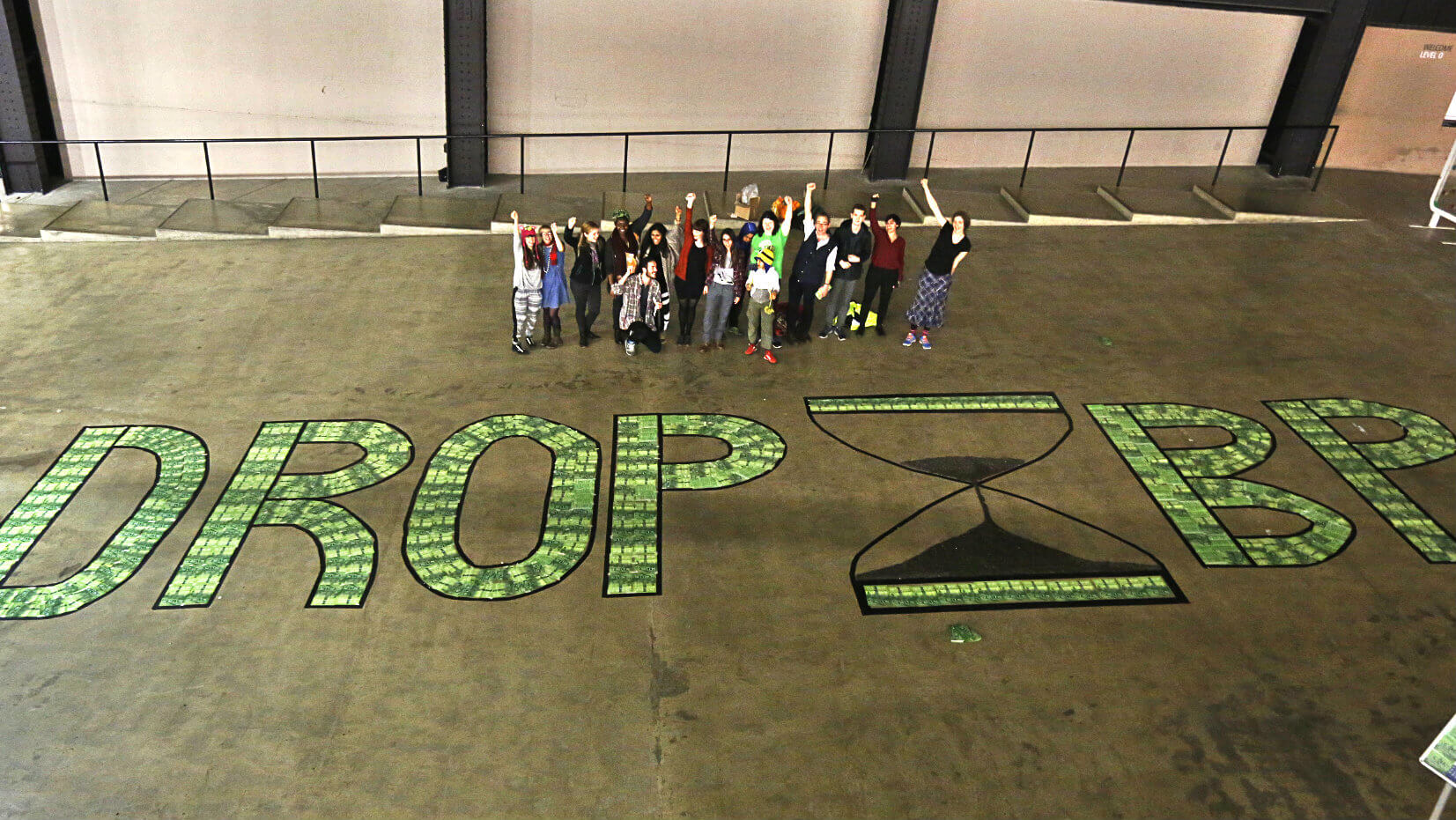 Deadline Festival participants call on Tate to drop BP, December 2015. Photograph by Martin LeSanto-Smith